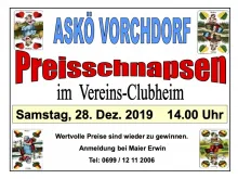 Plakat Askö Vorchdorf Preisschnapsen