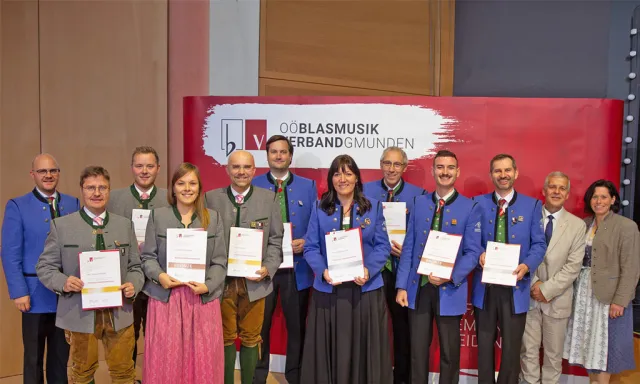 Vorchdorfer Blasmusiker in Bad Ischl geehrt